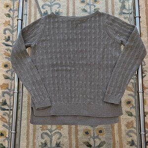 LOFT Women's Textured Gray cable knit Sweater